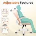 thumbnail image 6 of NEO CHAIR Office Chair Computer Desk Chair Ergonomic Gaming Comfy Mesh with Flip-up Arms Lumbar Support Adjustable Height Rolling Wheels for Home Office (Beige), 6 of 7