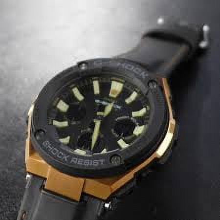 Casio G-Steel Black Tough Leather Strap Watch GST-W120L-1A