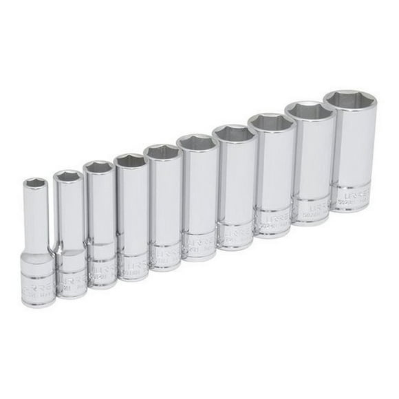 Juego de 10 dados largos en pulgadas 3/8 6 puntas Urrea 52111