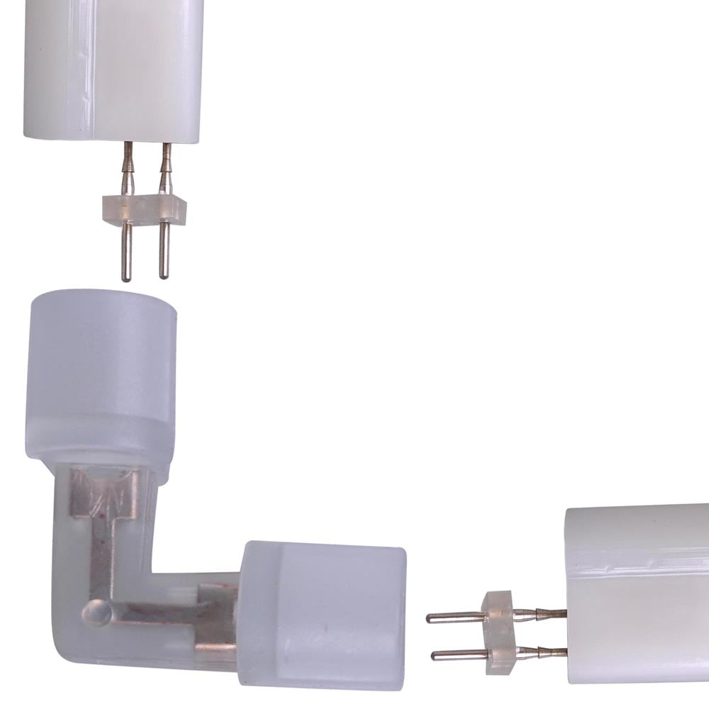 DELight PVC Splice Connector with Pins for 2 Wire Flexible Rope Light