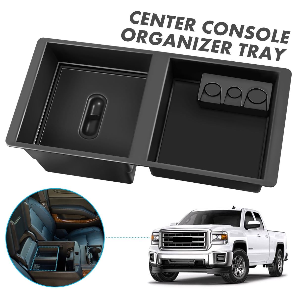 Car Center Console Insert Organizer Tray Compatible with GMC for 14
