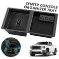 thumbnail image 1 of Car Center Console Insert Organizer Tray - Compatible with GMC for 14-19 Silverado,, Suburban, Yukon, Escalate - Central Armrest Box Compartment for Extra Storage, 1 of 13
