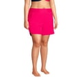 thumbnail image 3 of Lands' End Women's Plus Size 5" Quick Dry Elastic Waist Board Shorts Swim Cover-up Shorts with Panty, 3 of 3