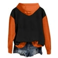 thumbnail image 4 of TKLPEHG Thanksgiving Sweatshirts for Women Long Sleeve Hoodies Plus Size Color Block Hooded Thanksgiving Tops Fashion Comfy Pullover (Black,L), 4 of 4
