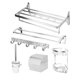 thumbnail image 3 of Juego de toallero, estante de almacenamiento montado en la pared de aluminio espacial, accesorios de baño, apariencia llamativa, 3 of 8