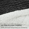 thumbnail image 2 of Tirrinia Sherpa Throw Couch Blanket, Super Soft TV Blanket, Black Chevron, 50'' x 60'', 2 of 6