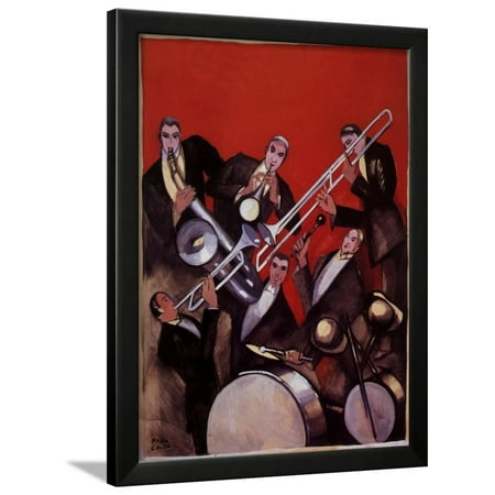 Kings of Jazz Ensemble, 1925 Framed Print Wall Art By Paul Colin