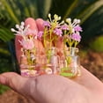 thumbnail image 4 of Dserhfy 4 Pcs Mini Glass Vases Set Faux Flowers in Glass Vases Glow in The Dark Flower Vases for Desktops Car Dashboard Decor, 4 of 8