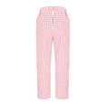 thumbnail image 5 of Weiqiqre Linen Pants Women High Waist Drawstring Cinch Bottom with Button Cotton Loose Casual Trouser with Pockets, 5 of 6