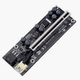 thumbnail image 4 of pitrice PCI-E 1x to 6x Powered USB3.0 Extender Card Board Portable Mini Mining Adapter LED Light Equipment Accessories Miner Black Slot Red Cable 1Set, 4 of 6