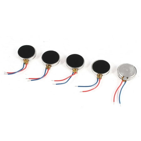 Unique Bargains 5 Pcs DC 3V 10mm x 2.7mm 1020 Cell Phone Coin Flat Vibrating Vibration Motor