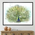 thumbnail image 2 of Designart 'Dancing Peacock Bird' Traditional Framed Canvas Wall Art Print, 2 of 5