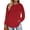 Red, variant on Fantaslook Plus Size Sweatshirts for Women Crewneck Casual Tunic Tops Long Sleeve Shirts