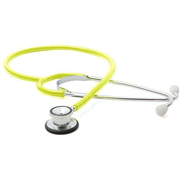 ADC Proscope 675 Pediatric Dual-Head General-Exam Stethoscope, 31.5" Length, Neon Yellow