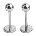 thumbnail image 1 of Unisex Titanium Steel 20G Flat Back Stud Earrings Body Jewelry, 1 of 4