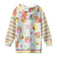 thumbnail image 5 of Psesaysky Capybara Ice Cream Cartoon Print Girls Hoodies Fleece Sweatshirts Hoodie Dress Long Sleeve Cozy lightweight Pullover Tops with Pocket Kids Warm Outwear for 5-6 Years, 5 of 7
