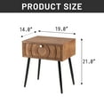 thumbnail image 4 of FOROUTIA Nightstand Set of 2 with Drawer,Modern Wood Bedside Table,Brown, 4 of 6