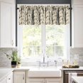 thumbnail image 3 of Coffee Kitchen Valances Curtain Rod Pocket Abstract Vintage Rustic Farmhouse Kitchen Decor Printed Window Valances Short Curtain for Living Room Bedroom Bathroom 54 x 18 Inch 1 Panel, 3 of 5