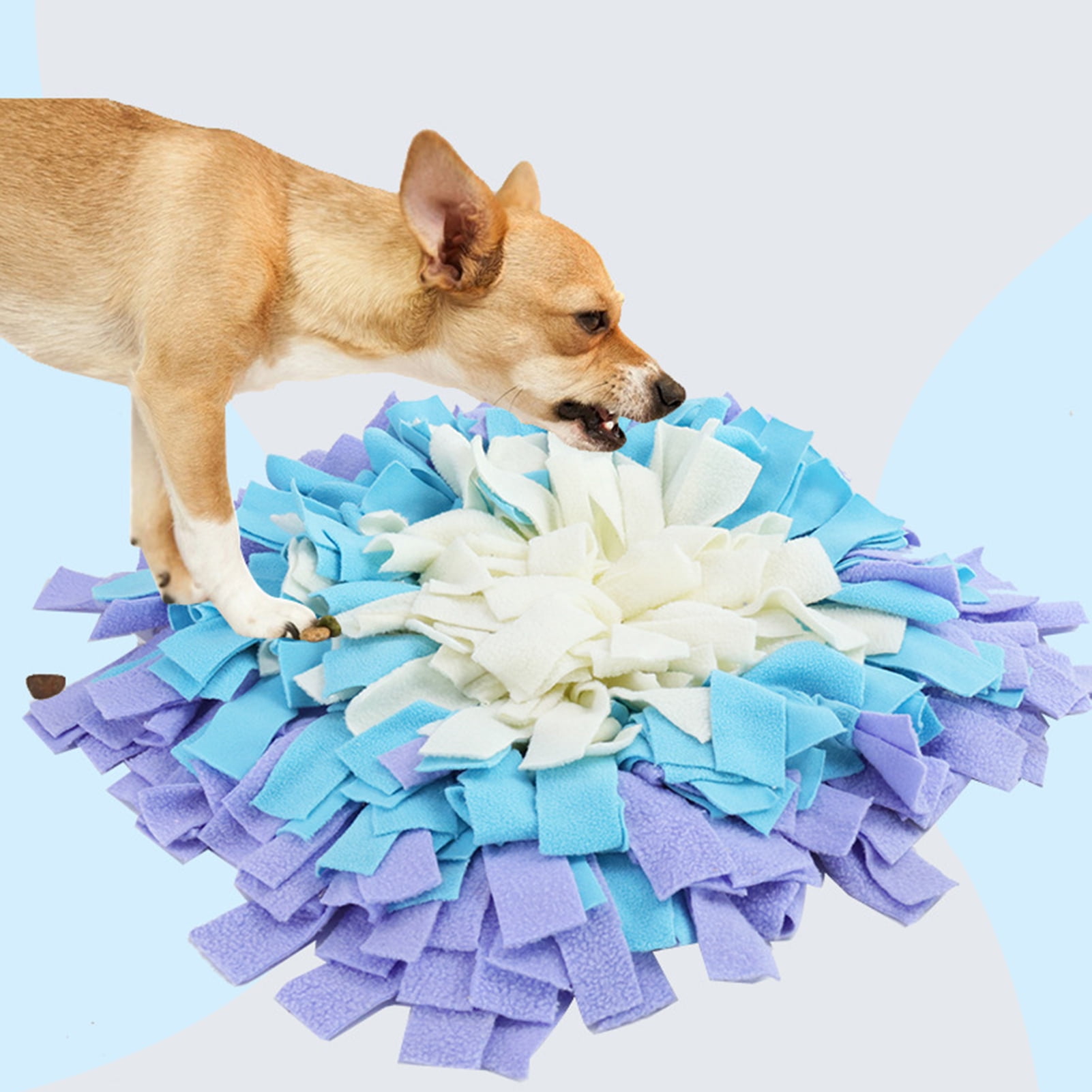 Cheers Sniffing Mat Splicing Relieve Stress Pet Supplies Flower Shape Blanket For Training Pink