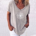 thumbnail image 2 of Chemises Imprimées Mode pour Femmes Manches Courtes T-Shirts Amples, 2 of 4