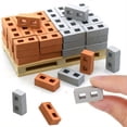 thumbnail image 3 of LOVEVER 100pcs Mini Cinder Blocks Realistic Fake Bricks Micro Building Blocks Micro Bricks Mini House Accessories for Mini Garden Landscape Model Architect Building Creative Gifts Christm, 3 of 6