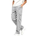 thumbnail image 2 of Sevevn Boys Cargo Pants with Drawstring Elastic Waist Casual Straight Leg Jogger Trousers with Functional Side Pockets Relaxed Fit Everyday Pants for School Play and Outdoor Activities, 2 of 7