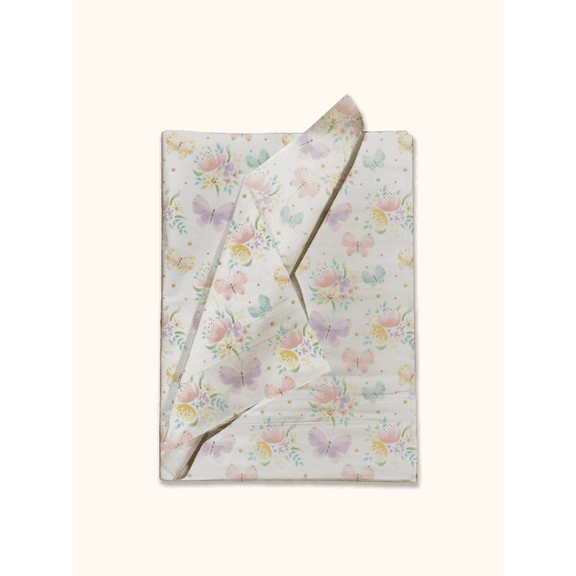 Butterflies Printed Tissue Paper - Decorative Tissue for Decoupage - Summer Tissue Paper | 24 Sheets 20" x 30"