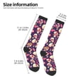 thumbnail image 2 of Balery music Skull record Guitar Printed Novelty Socks Men's Women's Crew Socks Sports Socks Knee High Socks Cotton Socks Quirky and Cool Socks, 2 of 9