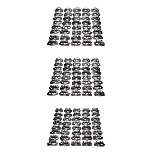 120Pcs de Abrazadera En Forma de U para Extensiones de Cabello Clip de Peluca DIY Peine Negro