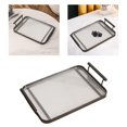 thumbnail image 6 of Serving Trays Multi Purpose Tableware With Handles Rectangular Acrylic Jewelry Storage Tray Plate For Hotel Desk Party Tabletop Home , Black, 6 of 7