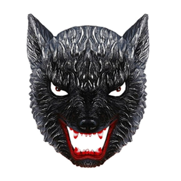 Halloween Wolf Cosplay Costume Masquerade Head Werewolf Half Face for