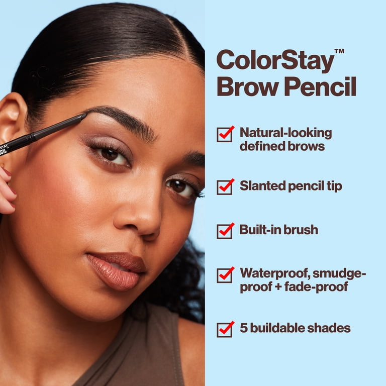 Revlon ColorStay Waterproof Eyebrow Pencil, Soft Black photo 3