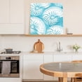 thumbnail image 5 of Framed Canvas Wall Art for Living Room Aqua Shell Wall Decor, Coastal Conch Ocean Marine Life Aesthetic Paintings for Bedroom Office Kitchen Bathroom, Ready to Hang Artwork Wall Pictures 16x16 Inch, 5 of 9