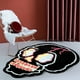 thumbnail image 1 of Fiudx Ofertas y liquidaciones Alien Fashion Black Skull-alfombrilla antideslizante absorbente de agua para el hogar, lavable a máquina, alfombra para pies de baño, alfombra para dormitorio, manta par, 1 of 1
