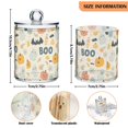 thumbnail image 5 of Yayeee 4 Pack Qtip Holder Bathroom Cotton Swab Canister with Lid Clear Dispenser Set, Halloween Cute Pumpkins, 5 of 6