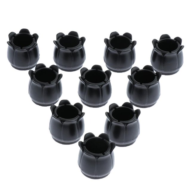 10 unidades de protectores de silicona únicos con almohadillas de fieltro para patas de sillas y mesas redondas. 2.2x3cm