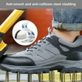 thumbnail image 2 of Safety Shoes Men'S Work Shoes Lightweight Comfort Work Trainers Anti-Smashing Steel Toe Cap Shoes Fashion 4.5-10, 2 of 7