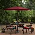 thumbnail image 2 of 7.5ft Outdoor Patio Market Umbrella with Hand Crank Burgundy, 2 of 6