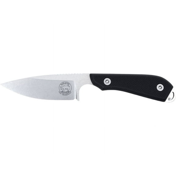 White River Knives M1 Pro Fixed Blade Knife 3" Drop Point CPM MagnaCut Stonewashed Blade G-10 Handle Black