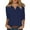 268# Royal Blue, variant on DENGDENG Womens Tops 3/4 Sleeves Loose Fitting Elbow Sleeve V Neck T-Shirts Spring Casual Summer Tunic Tops Three Quarter Length Shirts Work Solid Color Blouses Blue XXL