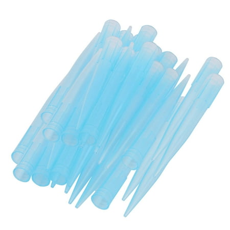 50pcs 1ul Universal Clear Blue Plastic Pipettor Pipette Tips Laboratory Supplies