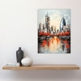 thumbnail image 2 of London Cityscape Skyline The Gherkin Oil Painting Thames Reflections In Autumn Large Wall Art Poster Print Thick Paper 18X24 Inch, 2 of 5