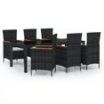 thumbnail image 1 of vidaXL Patio Dining Set Dining Table and Chairs Furniture Set Poly Rattan, 1 of 6