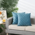 thumbnail image 6 of Unique Bargains Velvet Decorative Pillow Covers Geometric Textured Cushion Covers 2 Pcs Blue 18" x 18", 6 of 6