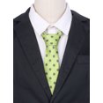 thumbnail image 4 of CORBATA DE PUNTOS PARA HOMBRES INSPIRE CHIC, CORBATA AUTOATADA DE 3.1" DE ANCHO, CORBATA DE SATÉN PARA BODA, VERDE PERA CLÁSICO, TALLA ÚNICA, 4 of 4