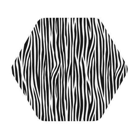 

Matuu Zebra Skin for Cup Coasters Set of 6 Leather Coasters Desk Coasters for Office Measures 4” x 4” Hexagon