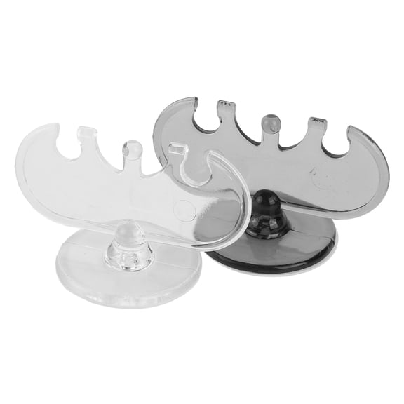 Luxshiny 2-Pack Bathroom Toothbrush Holder Wall Mounted Plastic Organizer No Drilling Required
