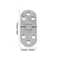 thumbnail image 3 of Shisuyan Alloy Hinge Silver 4Pcs 3.0x1.1In, 3 of 9