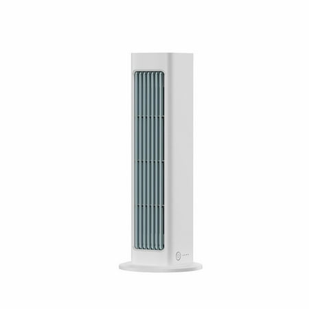 

Big Clearance! HANUUAZ Air Cooler New Leaveless Tower Fan Portable Charging Air Conditioning Fan Desktop Shaking High Wind Fan Wall Hanging(White A)