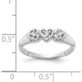 thumbnail image 2 of 14K White Gold Aa Diamond Heart Ring (Size 6) Made In United States y1739aa, 2 of 5